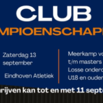 Lees meer over het artikel 13 september: clubkampioenschappen