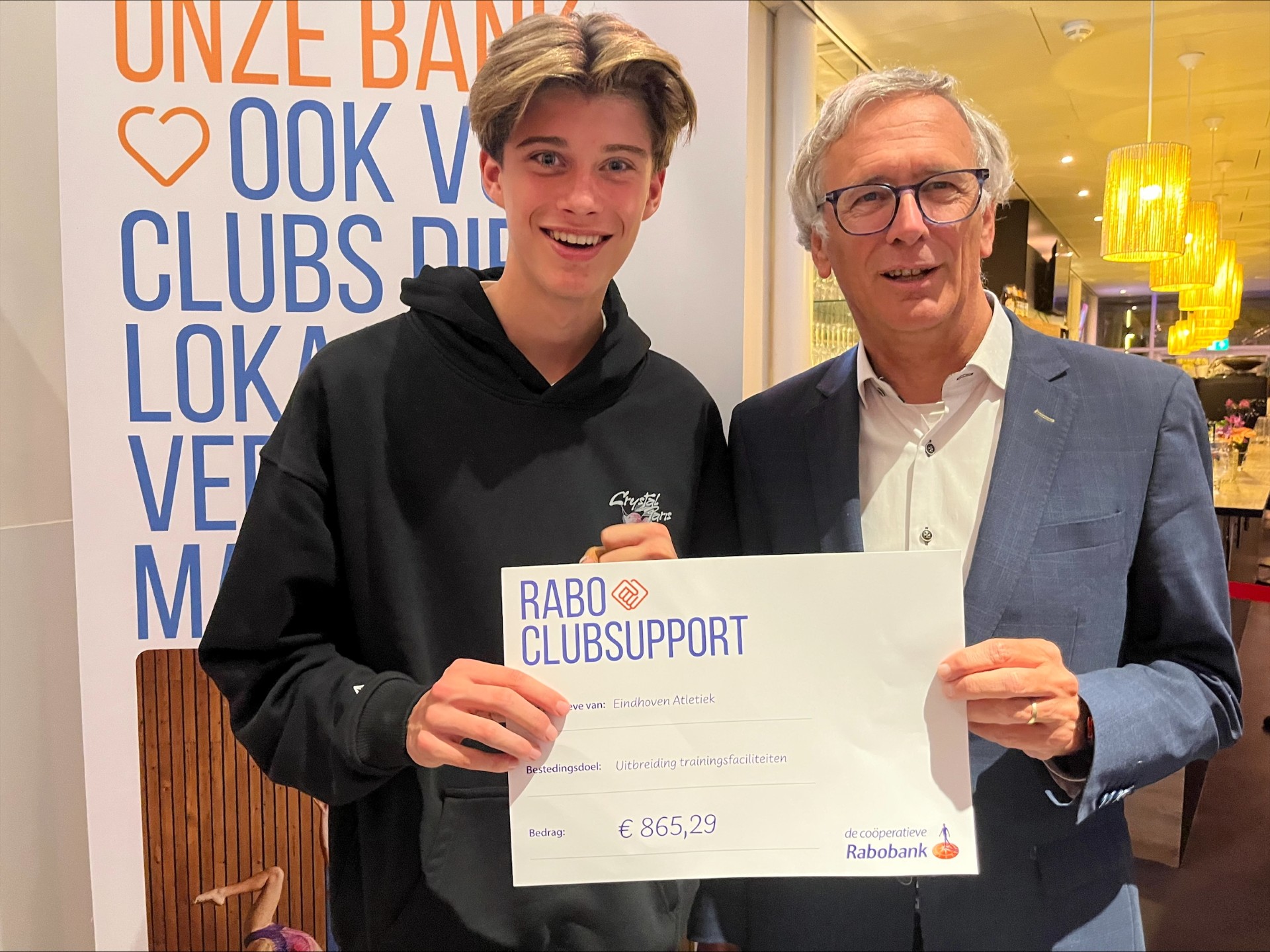 Cheque Rabobank Cheque Rabo ClubSupport - Eindhoven Atletiek